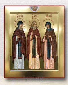 Икона «Кирилл, Мария и Сергий Радонежские, преподобные» Березники